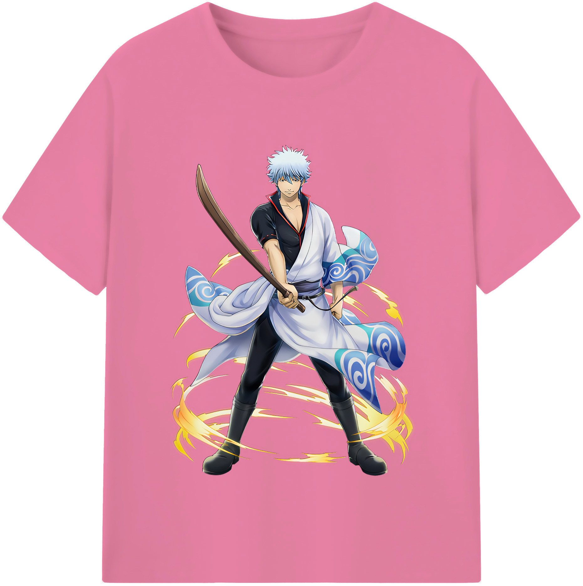 （画像用） ぎんたま 坂田銀時（さかたぎんとき） 神楽 志村新八（しむら しんぱち） GINTAMA Sakata Gintoki Kagura Shimura Shinpachi 綿100％半袖Tシャツ（フロントプリント）